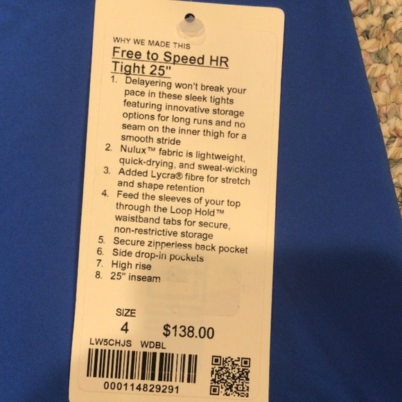 Lululemon Free To Speed High Rise Tight 25” - Picture 2 of 4